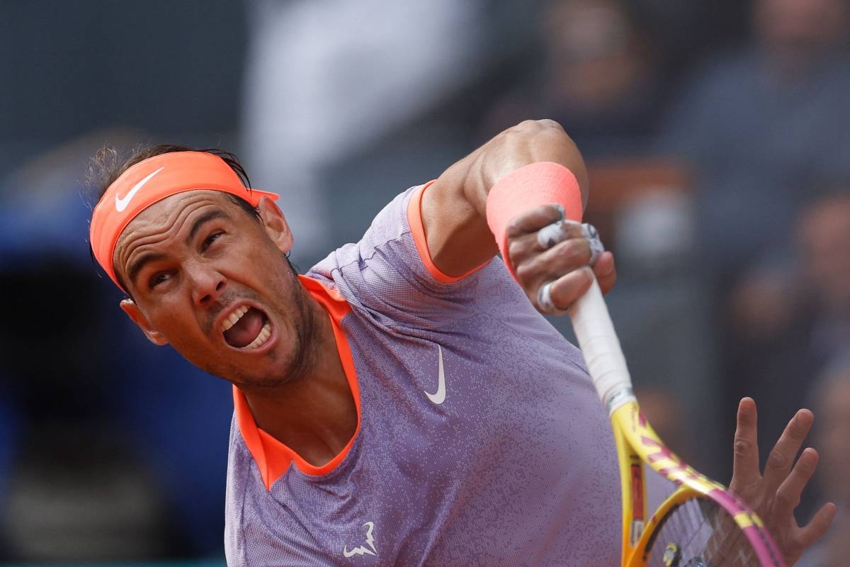 STILL IN CONTENTIONSpain’s Rafael Nadal serves the ball to Argentina’s Pedro Cachin during the third round of the 2024 ATP Tour Madrid Open tournament tennis match at Caja Magica in Madrid on Monday, April 29, 2024. PHOTO BY OSCAR DEL POZO/AFP