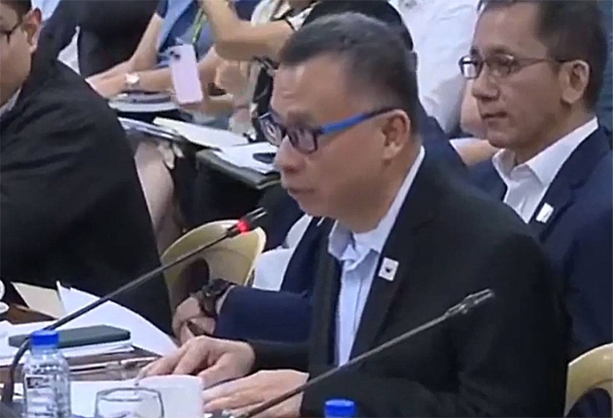 Bell-Kenz chief executive officer Dr. Luis Go.  Screengrab from Senate Public Hearing on Health led by Sen. Bong Go.