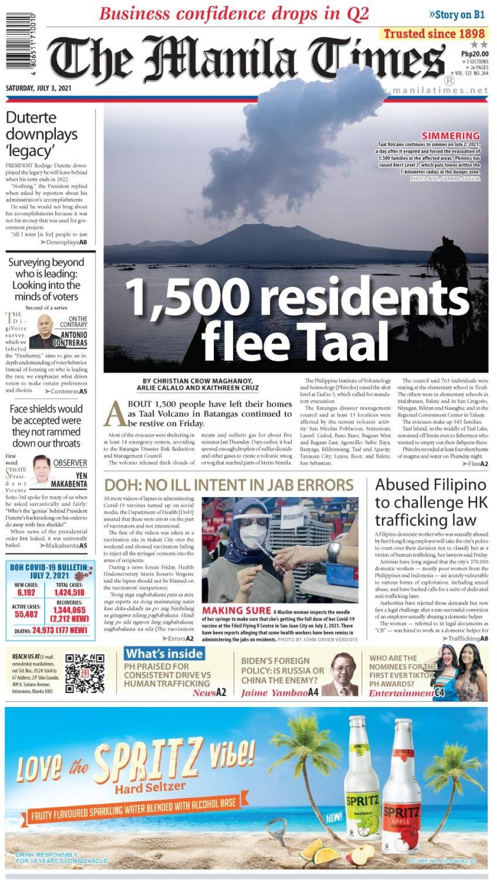 Today's Front Page | July 03, 2021 | The Manila Times