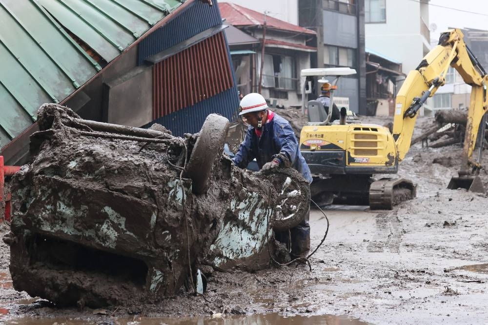 Rain Induced Landslide Hits Atami Japan The Manila Times