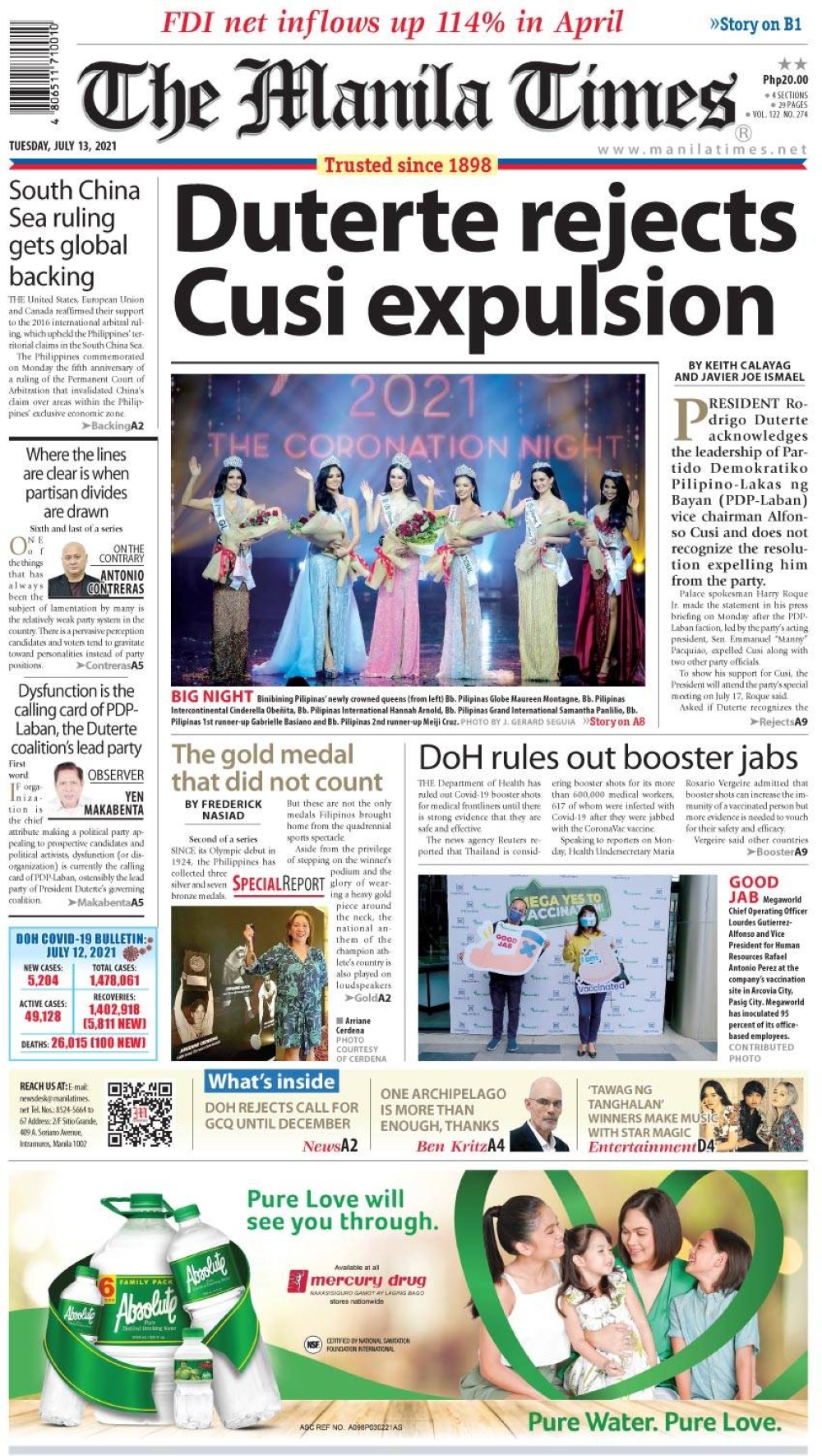 Today's Front Page | July 13, 2021 | The Manila Times