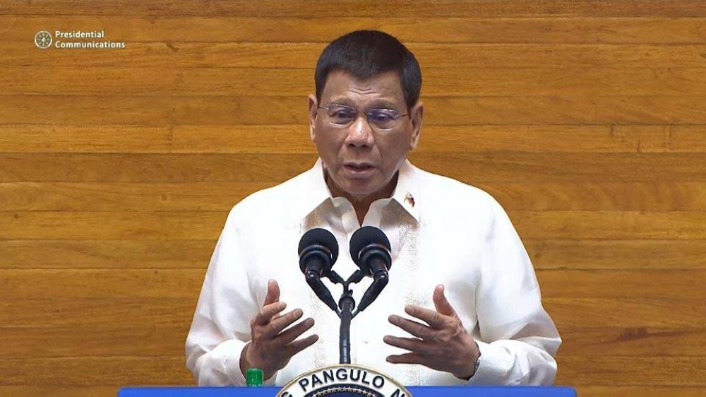 Pres Duterte during his last SONA at the Batasan Pambansa in Quezon City. Malacañang Photo