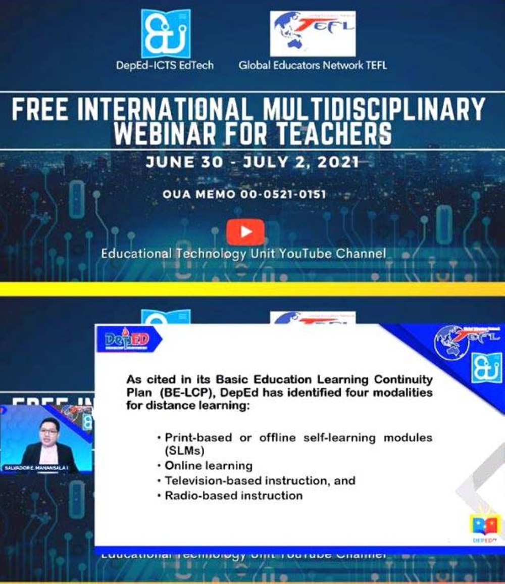 Filipino teachers join intl webinar for educational technology