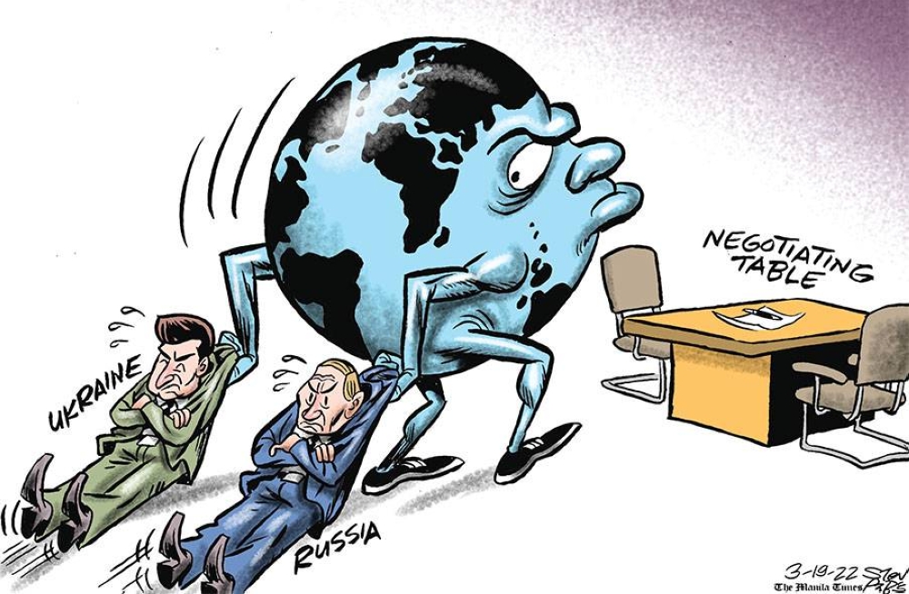 negotiation table cartoon