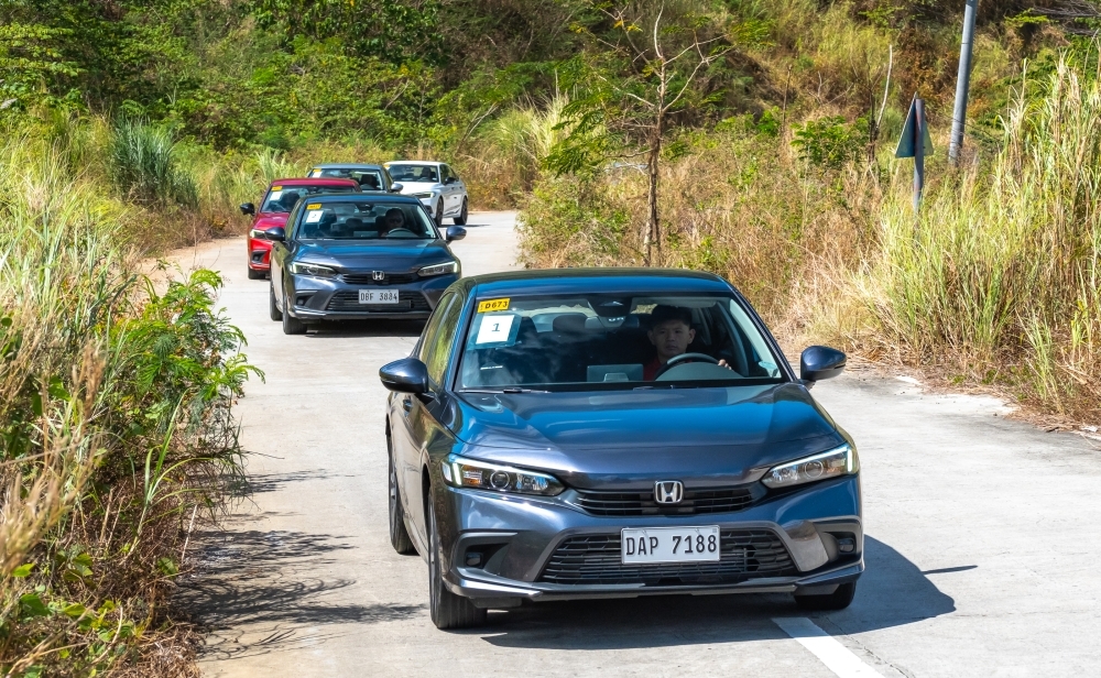 Out on the country roads, the Honda Civic can still provide a spirited drive.