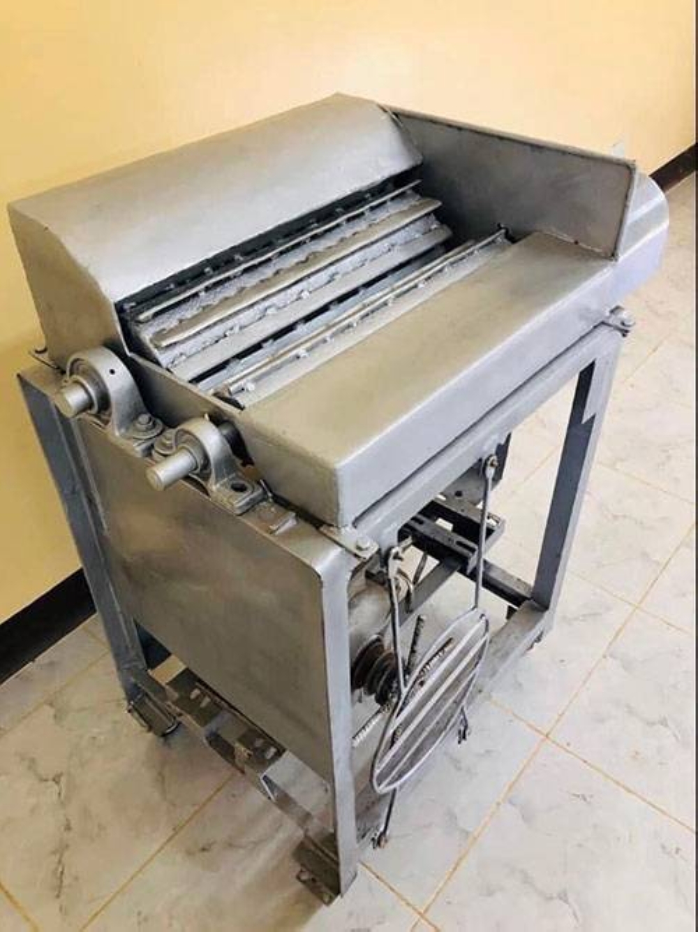 The coconut dehusking machine developed by Jose Rizal Memorial State University-Tampilisan Campus researchers and innovators. CONTRIBUTED PHOTO