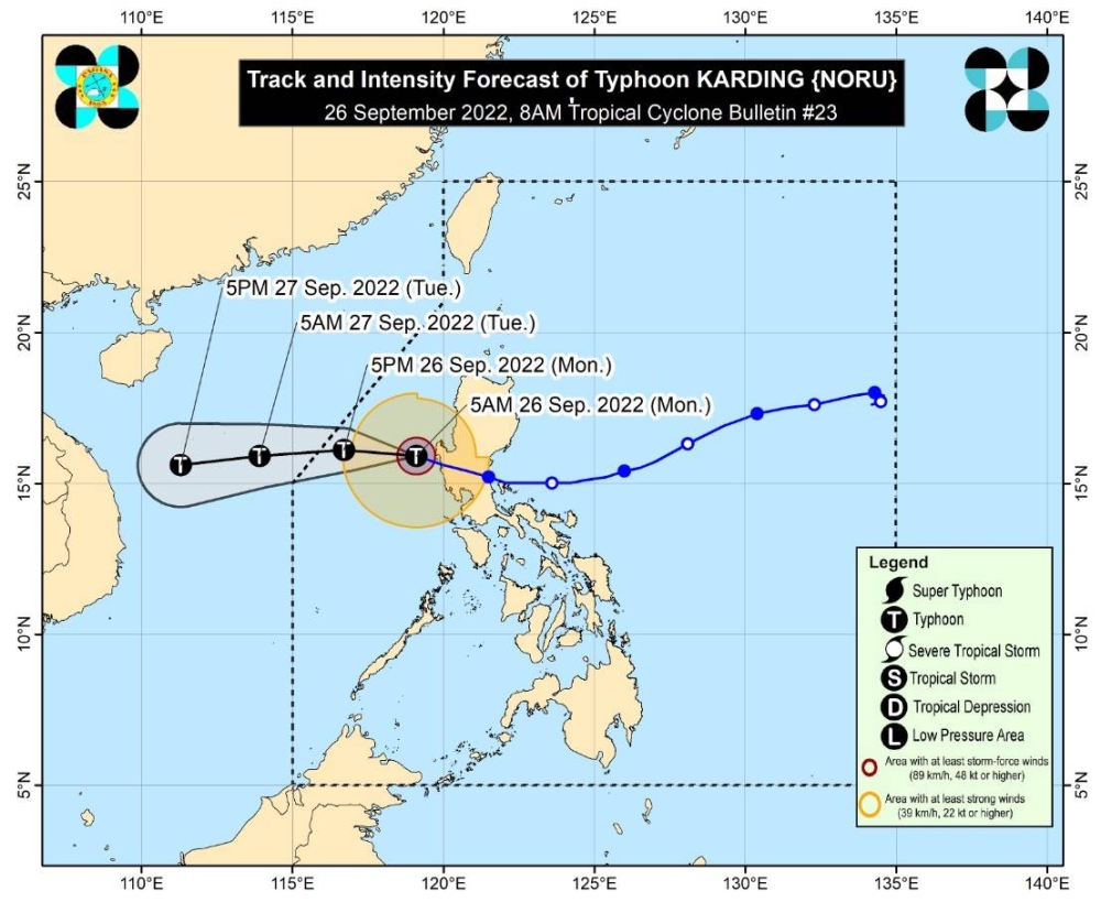 'Karding' moves further away, Signal No. 3 lifted | The Manila Times