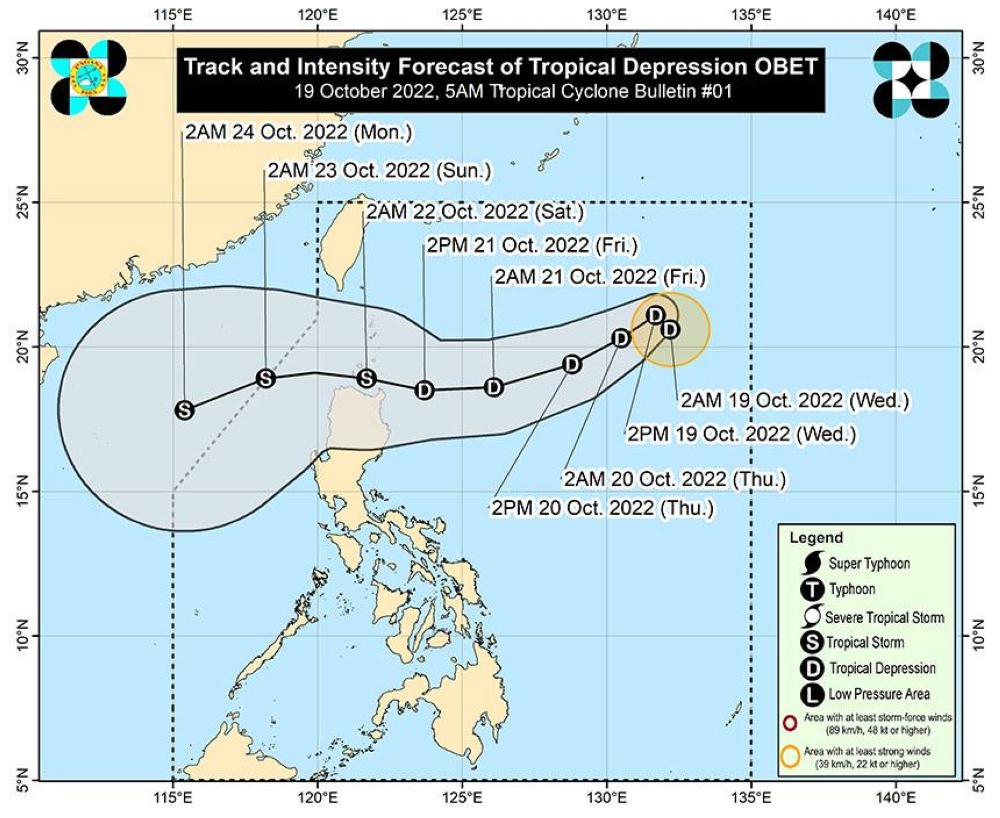 LPA Off NLuzon Now Tropical Depression 'Obet' | The Manila Times