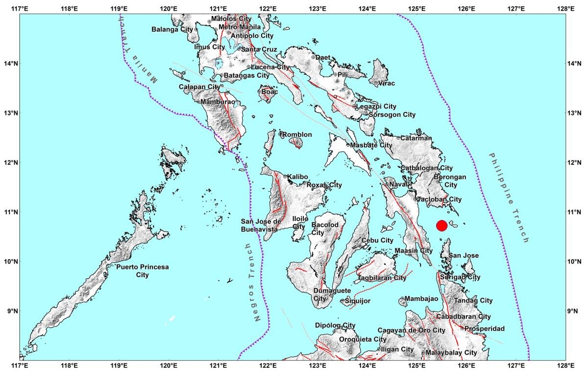 A 5.5-magnitude earthquake hits eastern Samar