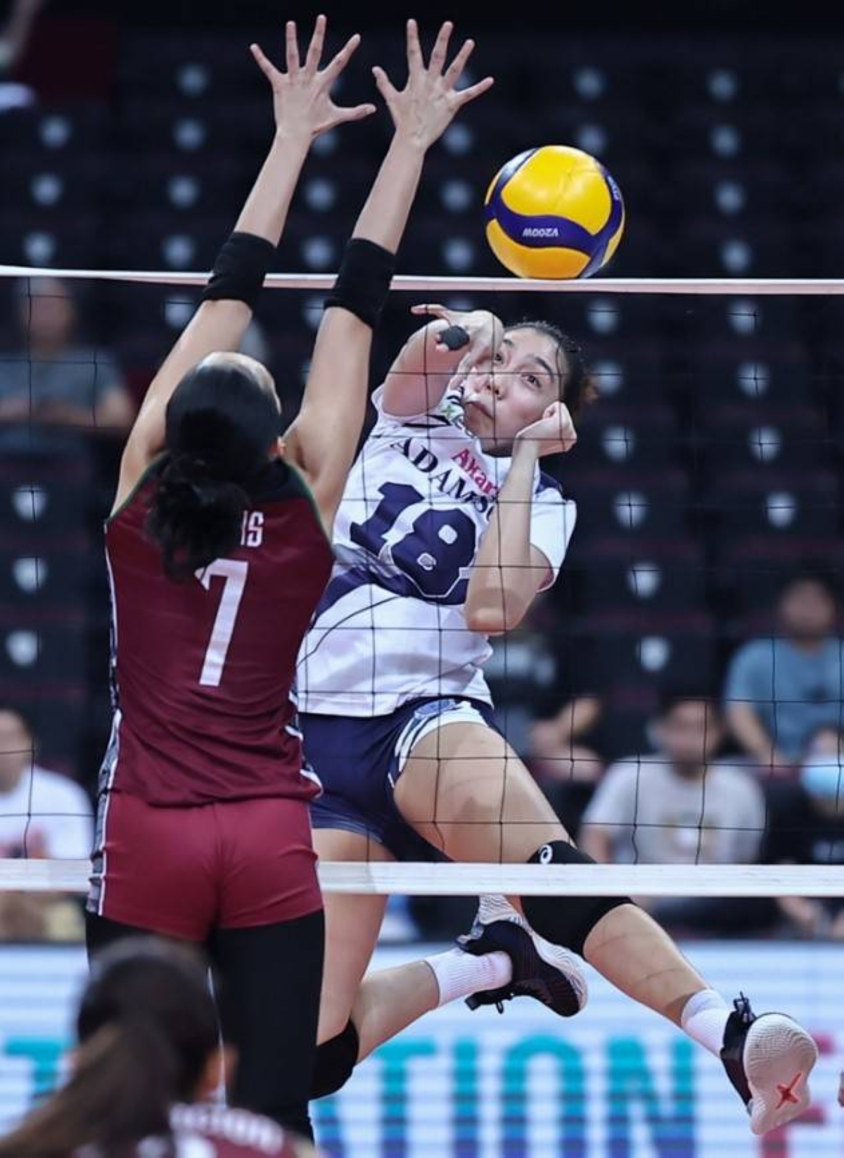 Adamson University’s Lorene Toring scores against University of the ...