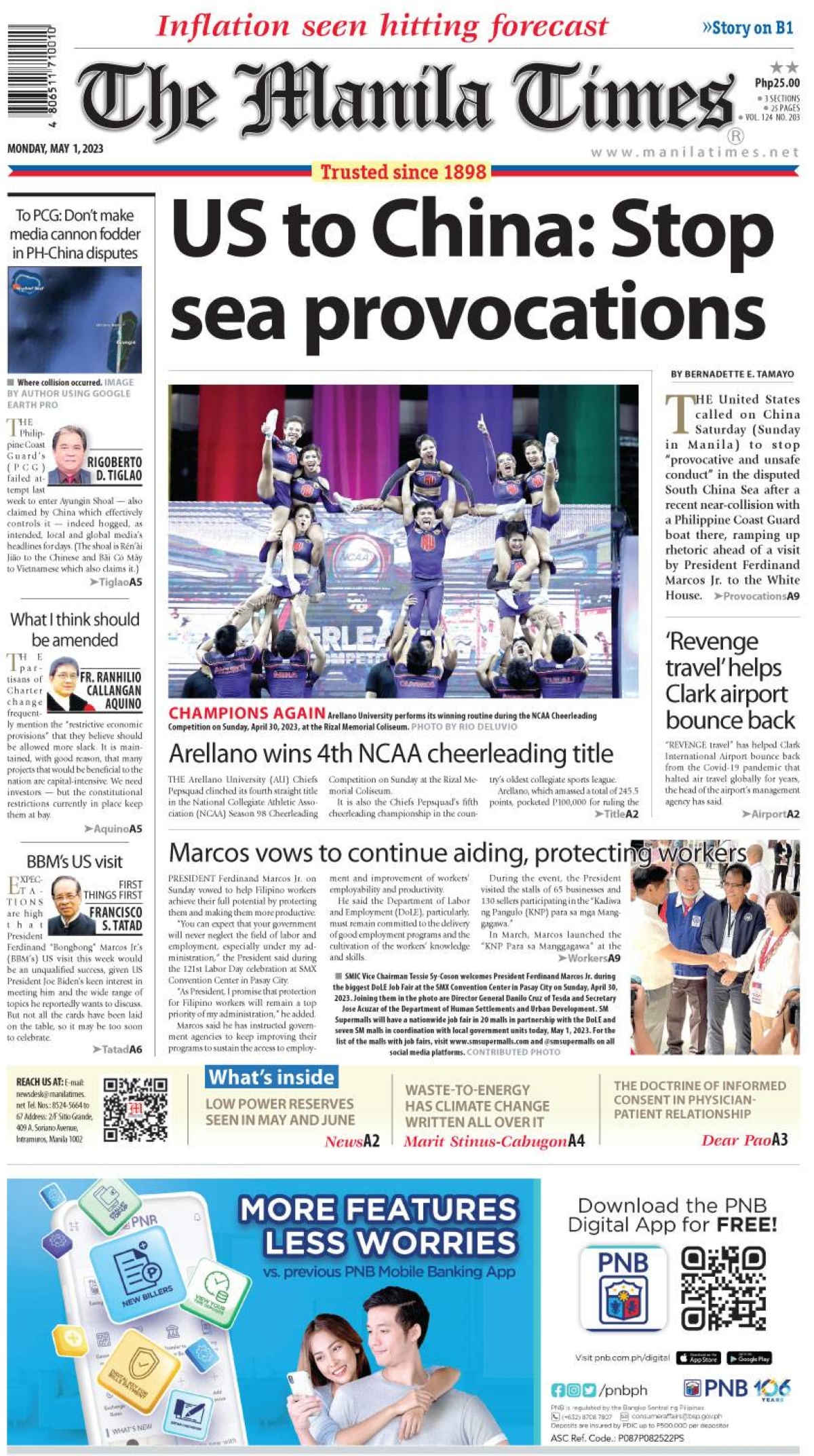 The Manila Times Front Page May 1, 2023 The Manila Times