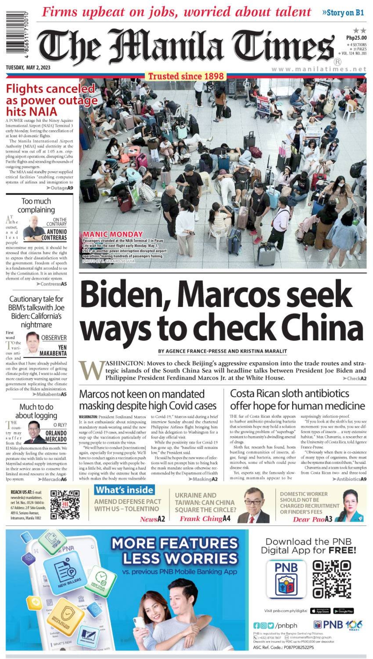 The Manila Times Front Page May 2, 2023 The Manila Times