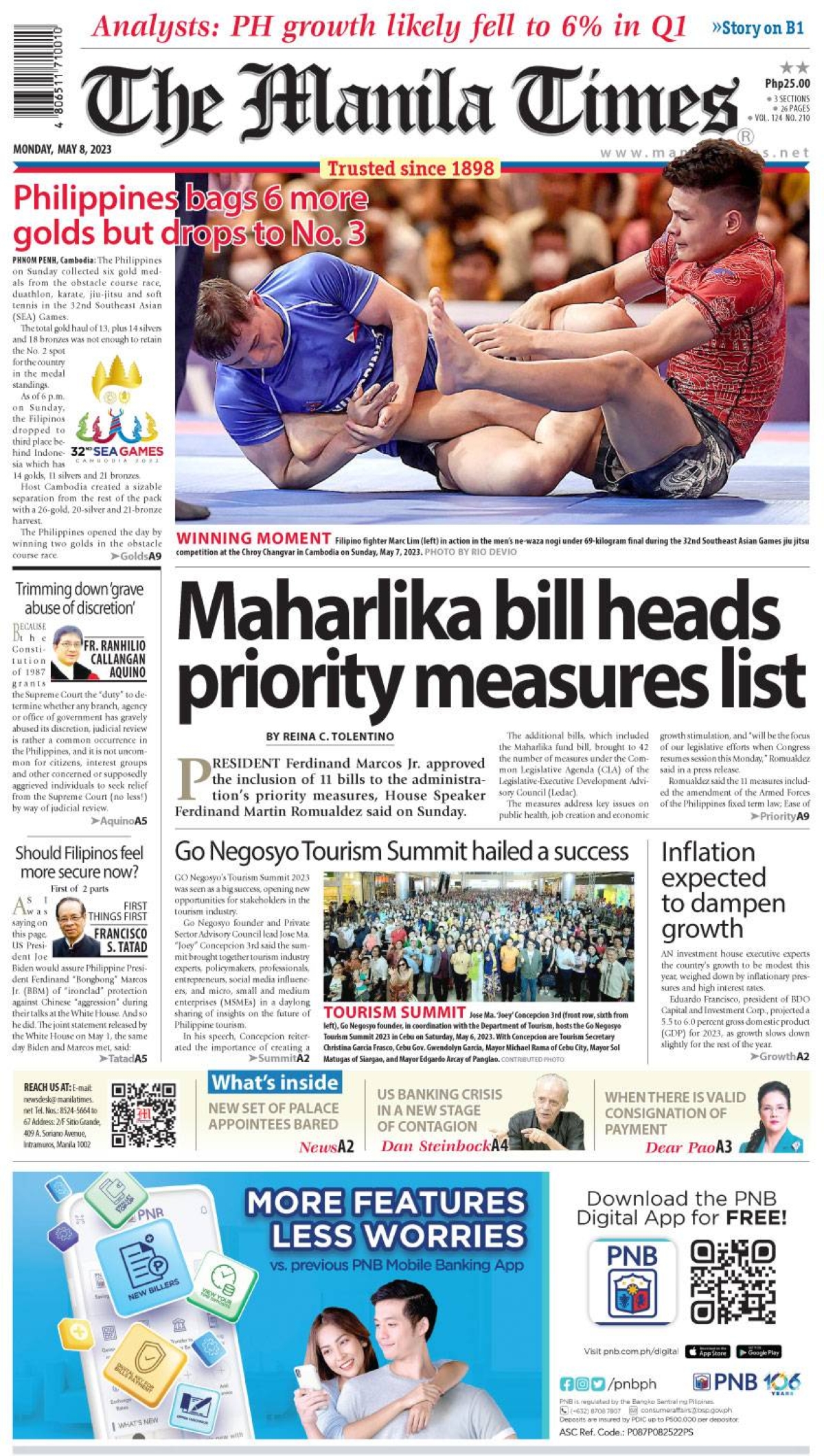 The Manila Times Front Page | May 8, 2023 | The Manila Times