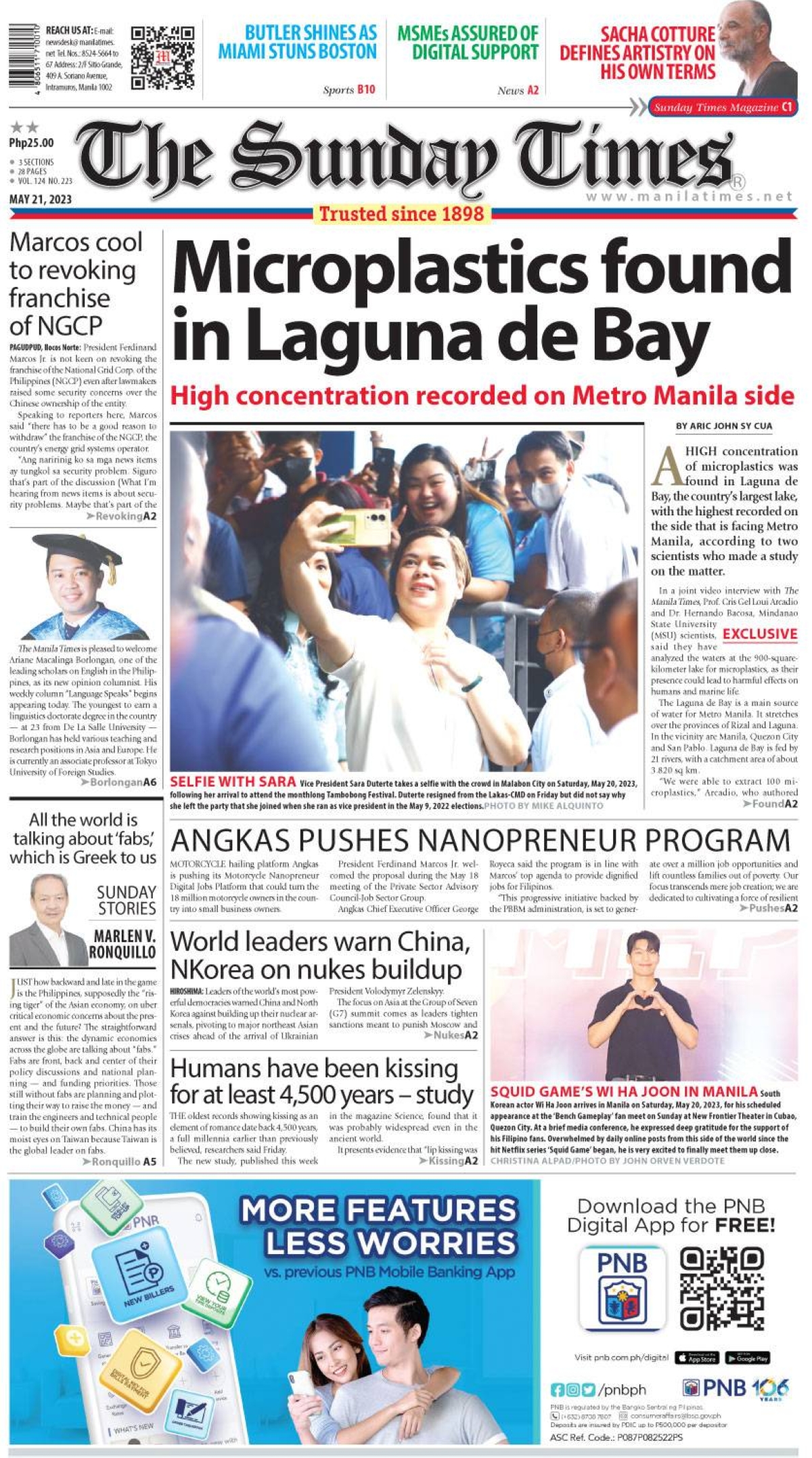 The Manila Times Front Page May 21, 2023 The Manila Times