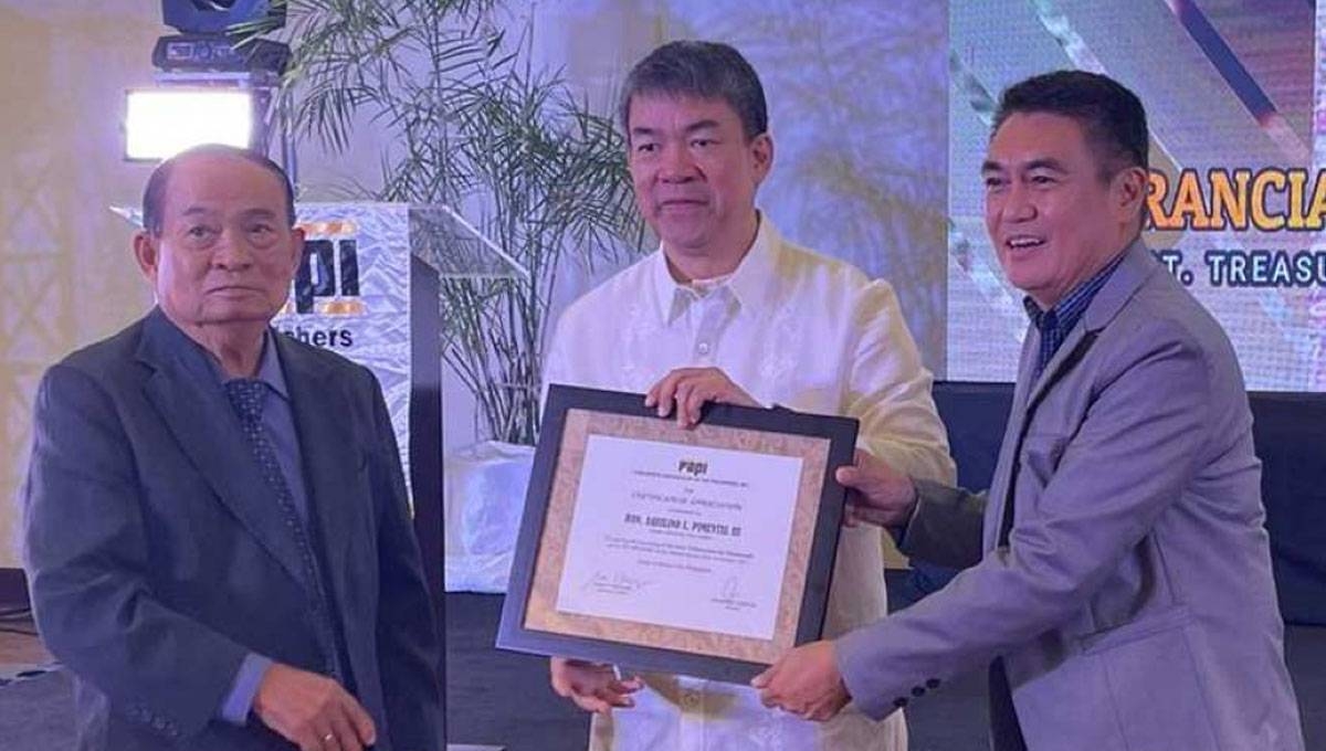 Senate Minority Leader Aquilino ‘Koko’ Pimentel 3rd has lauded the achievements of the Publishers Association of the Philippines Inc. CONTRIBUTED PHOTO