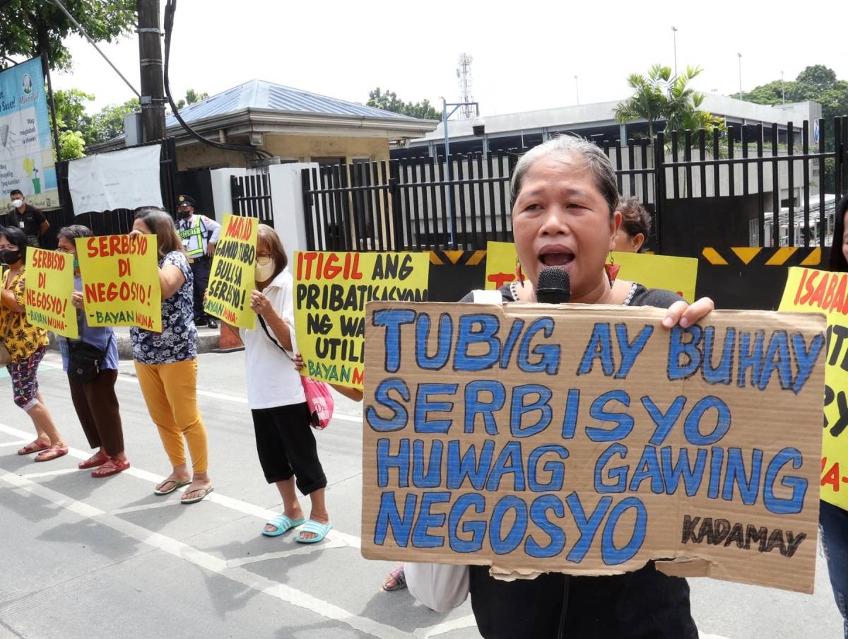 Protest Held In Maynilad Office Over Water Service Interruption 