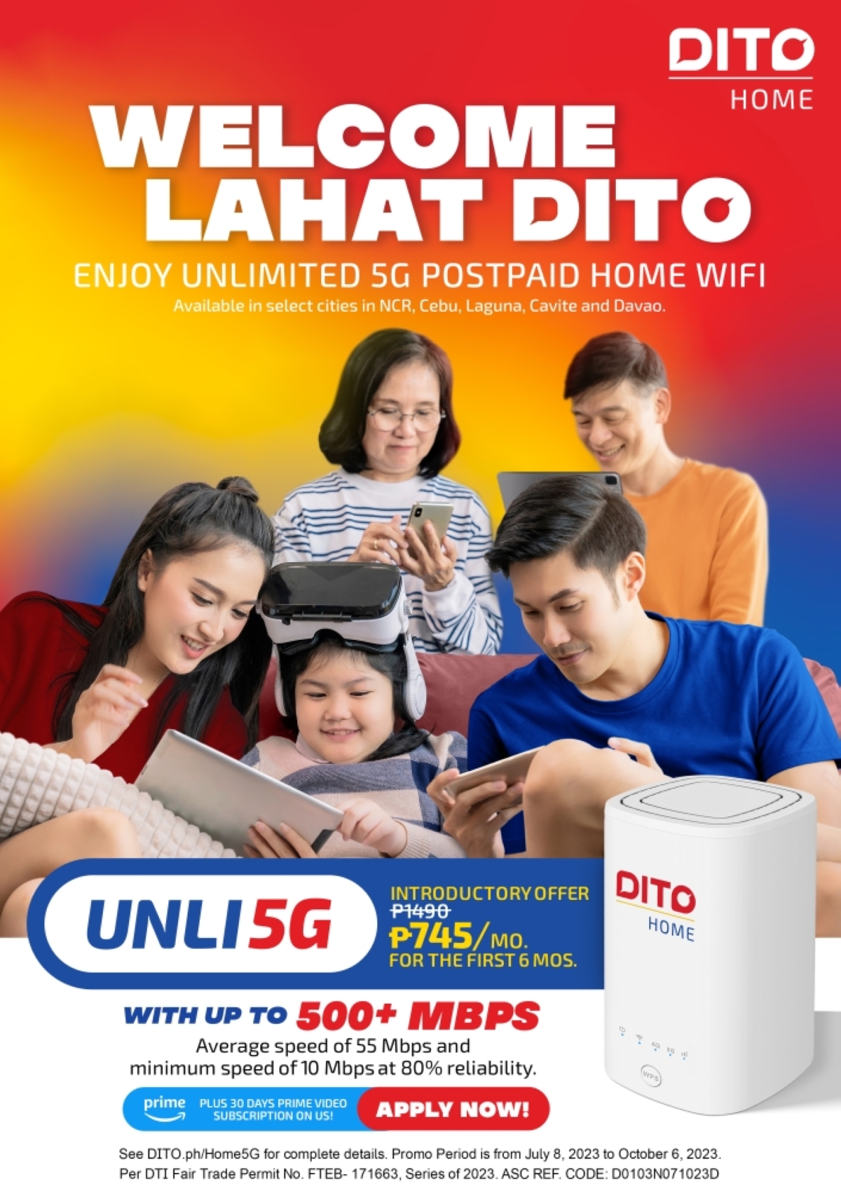 DITO Telecommunity Officially Launches DITO Home UNLI 5G | The Manila Times