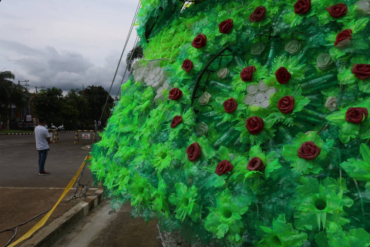 recycled parol made of plastic bottles