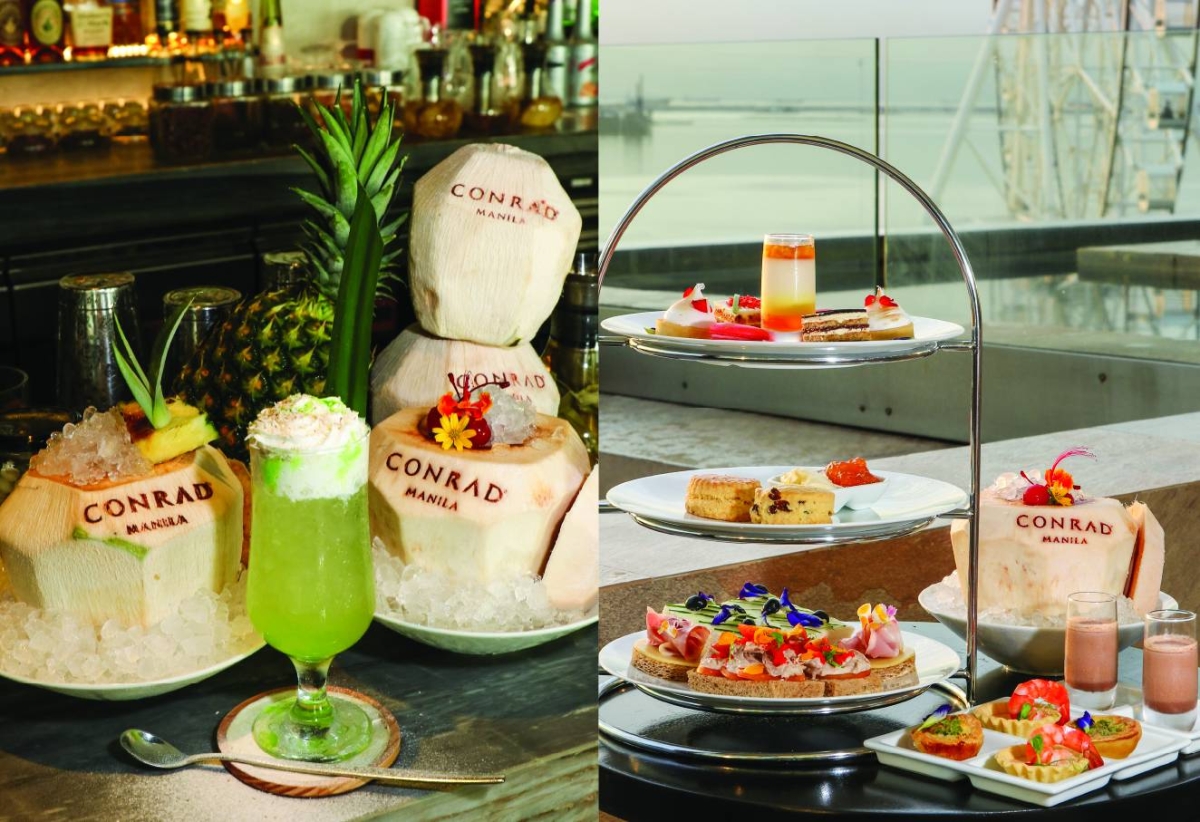 Guests at Conrad Manila can savor the beloved Piña Colada in its true glory while C Lounge also offers a Piña Colada-themed Afternoon Tea.