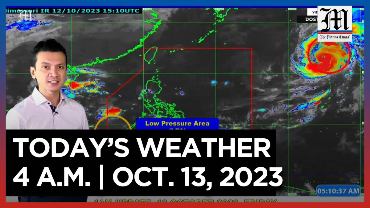 Today's Weather, 4 A.M. Oct. 13, 2023 The Manila Times