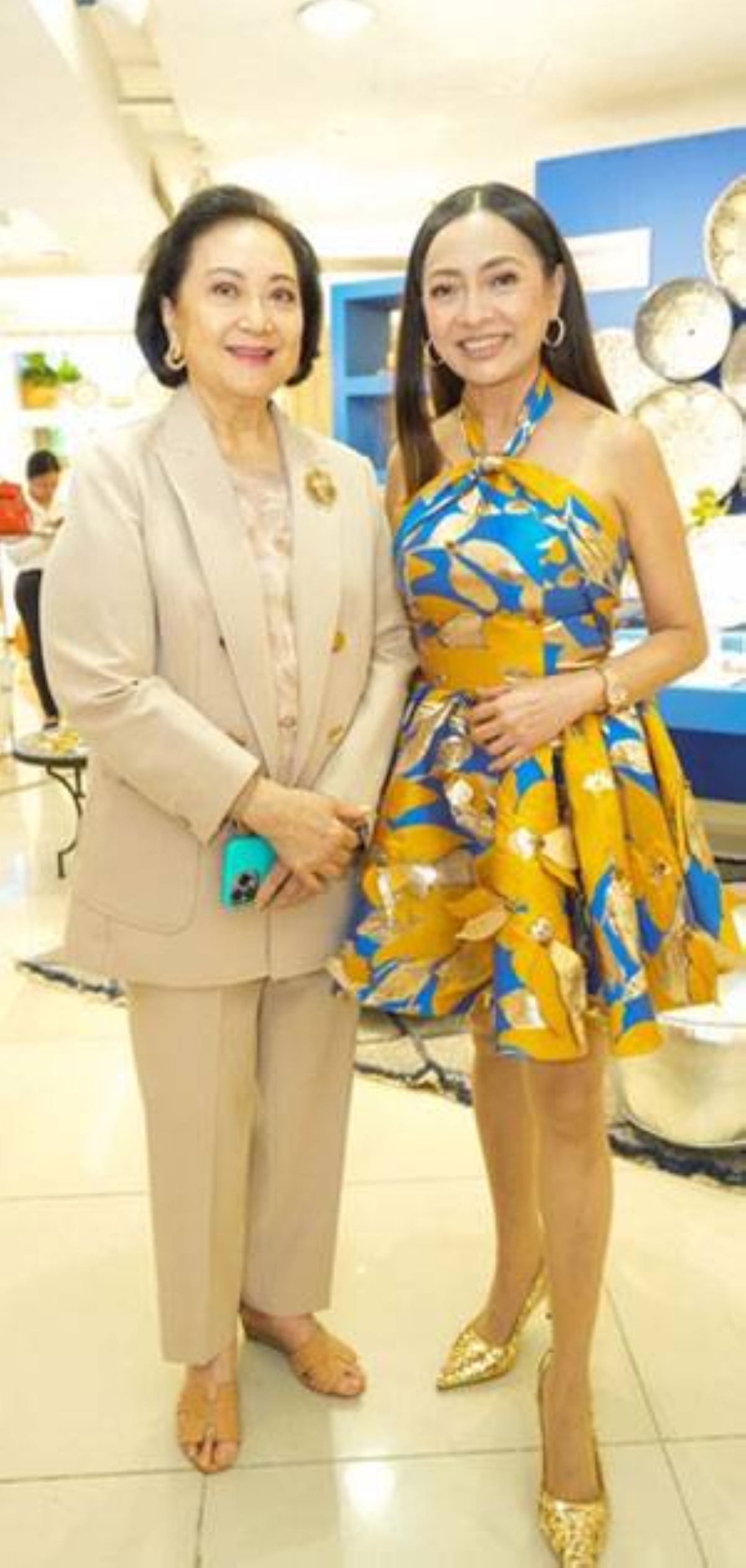 ‘Tablescaping Queen’ Pinky Tobiano and Rustan Group of Companies Chairman and CEO of Rustan Zenaida Tantoco