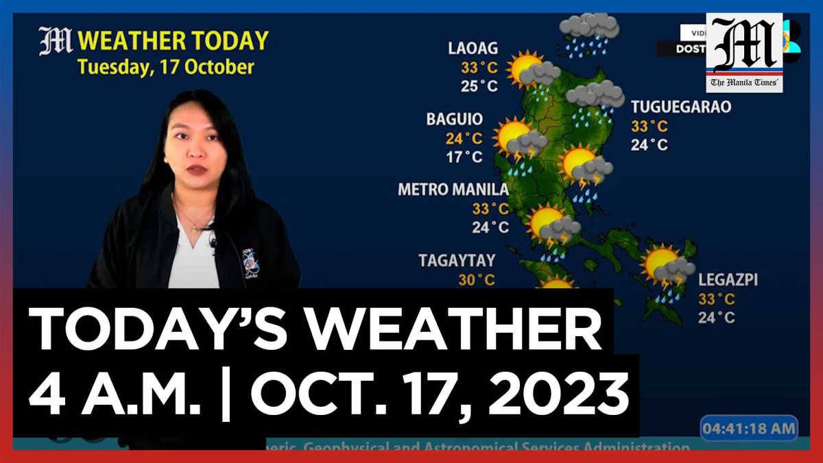 Today's Weather, 4 A.M. Oct. 17, 2023 The Manila Times