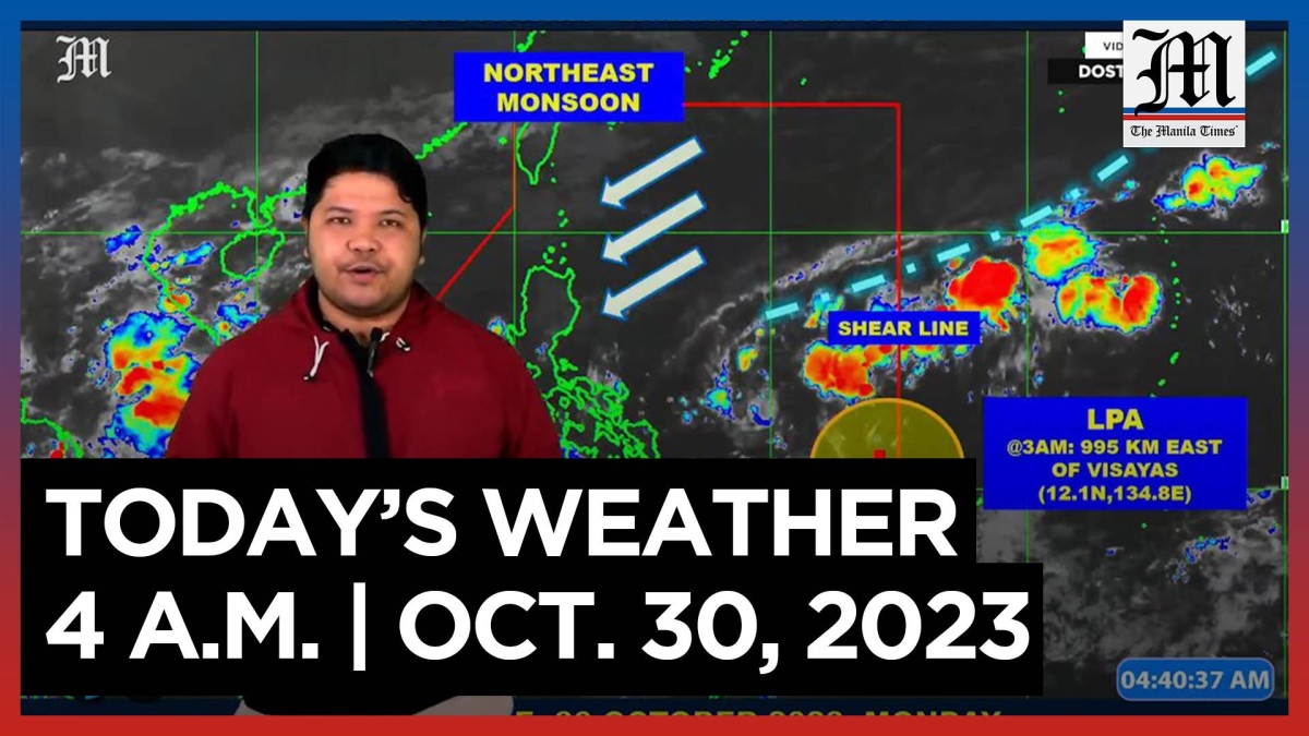 Today's Weather, 4 A.M. Oct. 30, 2023 The Manila Times