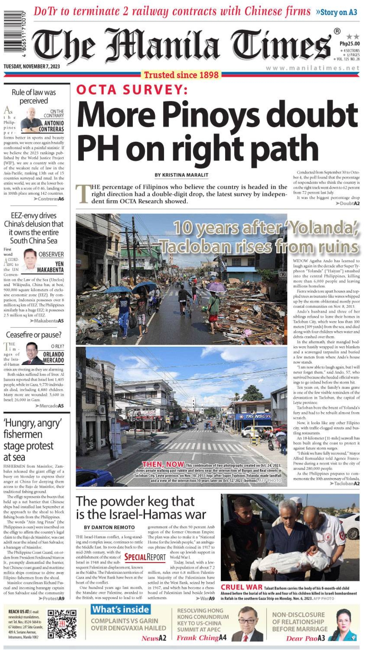 The Manila Times Front Page | November 7, 2023 | The Manila Times