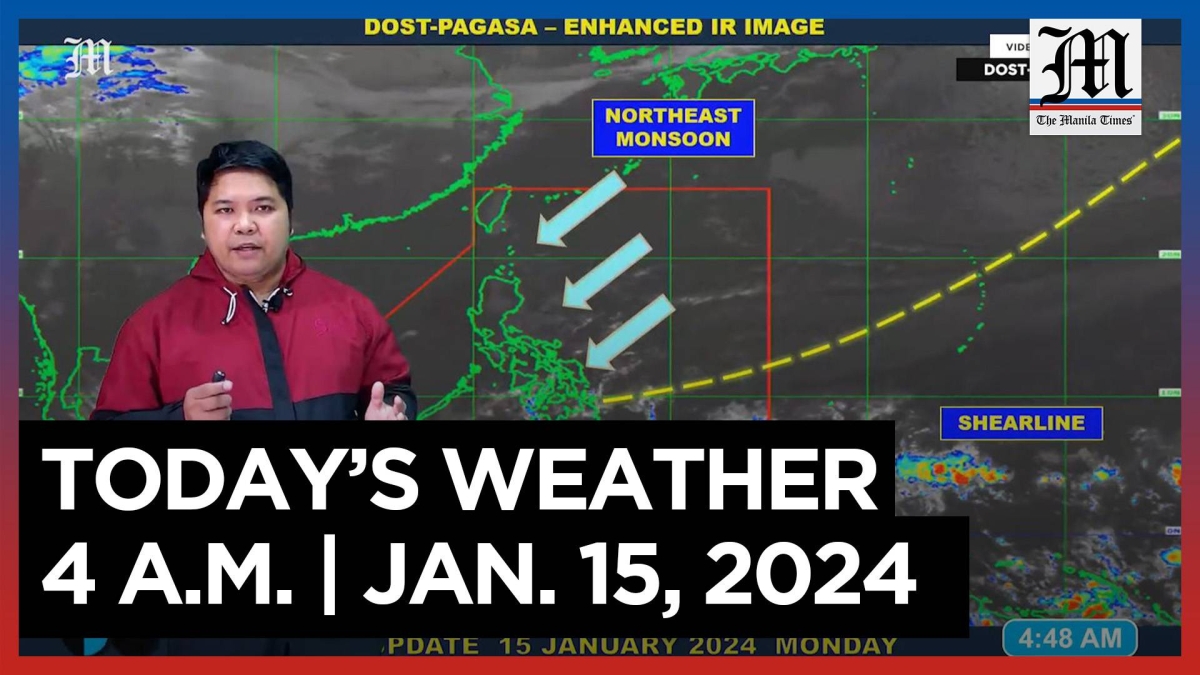 Today's Weather, 4 A.M. Jan. 15, 2024 The Manila Times