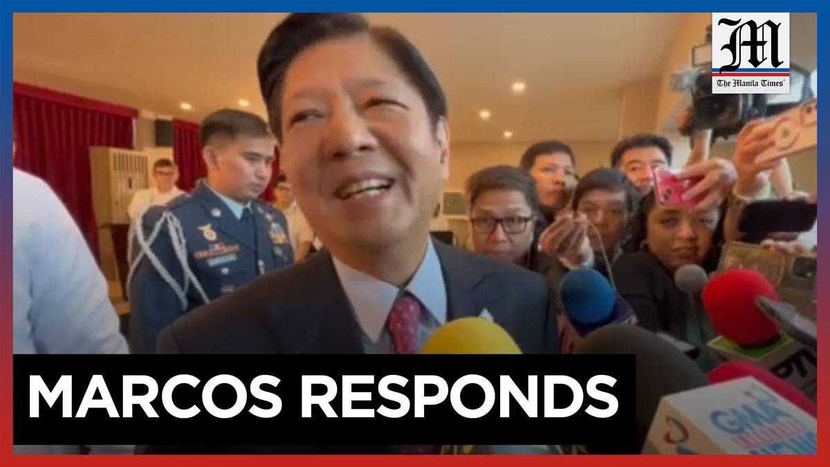 Watch Marcos Responds To Dutertes Drug Addict Comment The Manila Times 