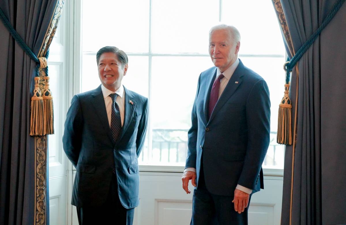 ALLIES Philippine President Ferdinand Marcos Jr. and US President Joe Biden meet at the White House in Washington, D.C. on Friday, April 12, 2024 (local time). The two leaders were part of a trilateral summit with Japanese Prime Minister Fumio Kishida to enhance economic and defense cooperation between their countries in the wake of mounting global challenges, especially in the Indo-Pacific Region. PHOTOS COURTESY OF MPC