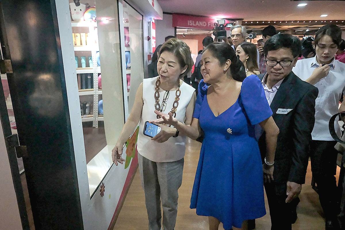LADIES’ TOUR First lady Liza Araneta-Marcos (right) tours the MV 2GO Masigla during its launch at Pier 4 in Manila on Friday, April 26, 2024, of which she was guest of honor. Teresita Sy, vice chairman of SM Investments, accompanied Mrs. Marcos. The MV 2GO Masigla is the newest addition to the 2GO fleet known for its modern amenities and luxurious cabins and suites. PHOTO BY J. GERARD SEGUIA