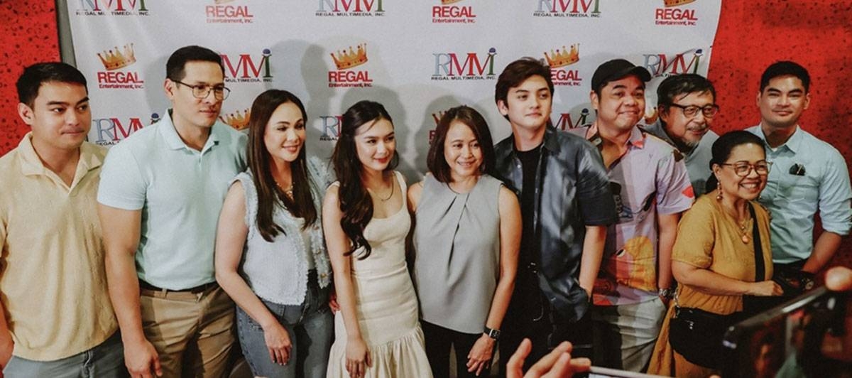 The ‘My Future You’ cast (from left) Vance Larena, Christian Vasquez, Almira Muhlach, Diaz, Regal Entertainment, Inc.’s COO and Vice President Roselle Monteverde, Fedelin, director Crisanto Aquino, Bodjie Pascua, Peewee O’hara and Marcus Madrigal