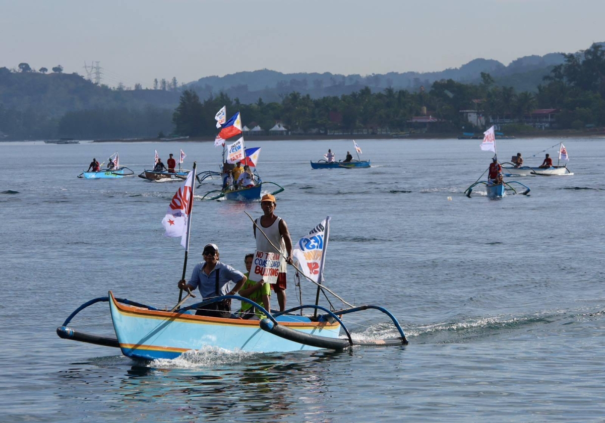 Fisherfolk from Zambales lead a fluvial parade in the West Philippine Sea off Candelaria, on Saturday, May 11, 2024, to express their condemnation of the continuous harassment by the Chinese Coast Guard of Filipino fishers within the Philippines' Exclusive Economic Zone (EEZ), and to show solidarity with President Ferdinand Marcos Jr and fellow Filipinos in asserting sovereign rights in the West Philippine Sea.
PHOTOS BY ISMAEL DE JUAN