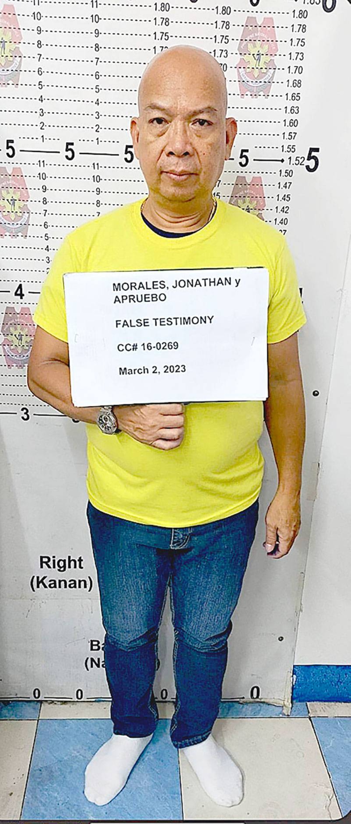 A mugshot of Jonathan Morales who was charged by the PDEA of giving false testimony. CONTRIBUTED PHOTO