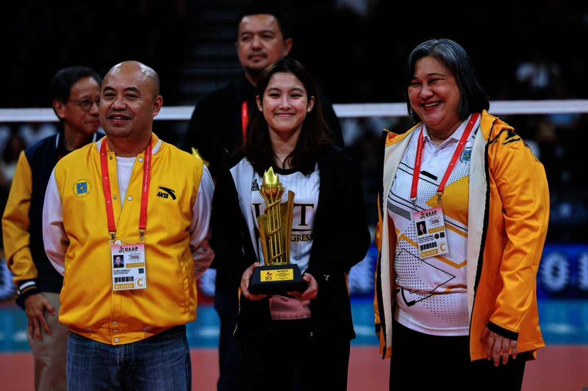 The UAAP Season 86 volleyball men's and women's individual awards are presented during the Game 2 finals at the Mall of Asia Arena in Pasay on Wednesday, May 15, 2024. PHOTOS BY RIO DELUVIO