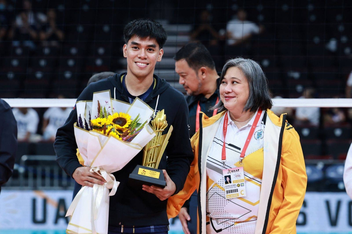 The UAAP Season 86 volleyball men's and women's individual awards are presented during the Game 2 finals at the Mall of Asia Arena in Pasay on Wednesday, May 15, 2024. PHOTOS BY RIO DELUVIO