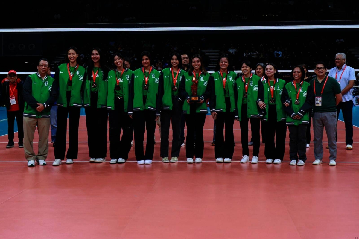 The UAAP Season 86 volleyball men's and women's individual awards are presented during the Game 2 finals at the Mall of Asia Arena in Pasay on Wednesday, May 15, 2024. PHOTOS BY RIO DELUVIO