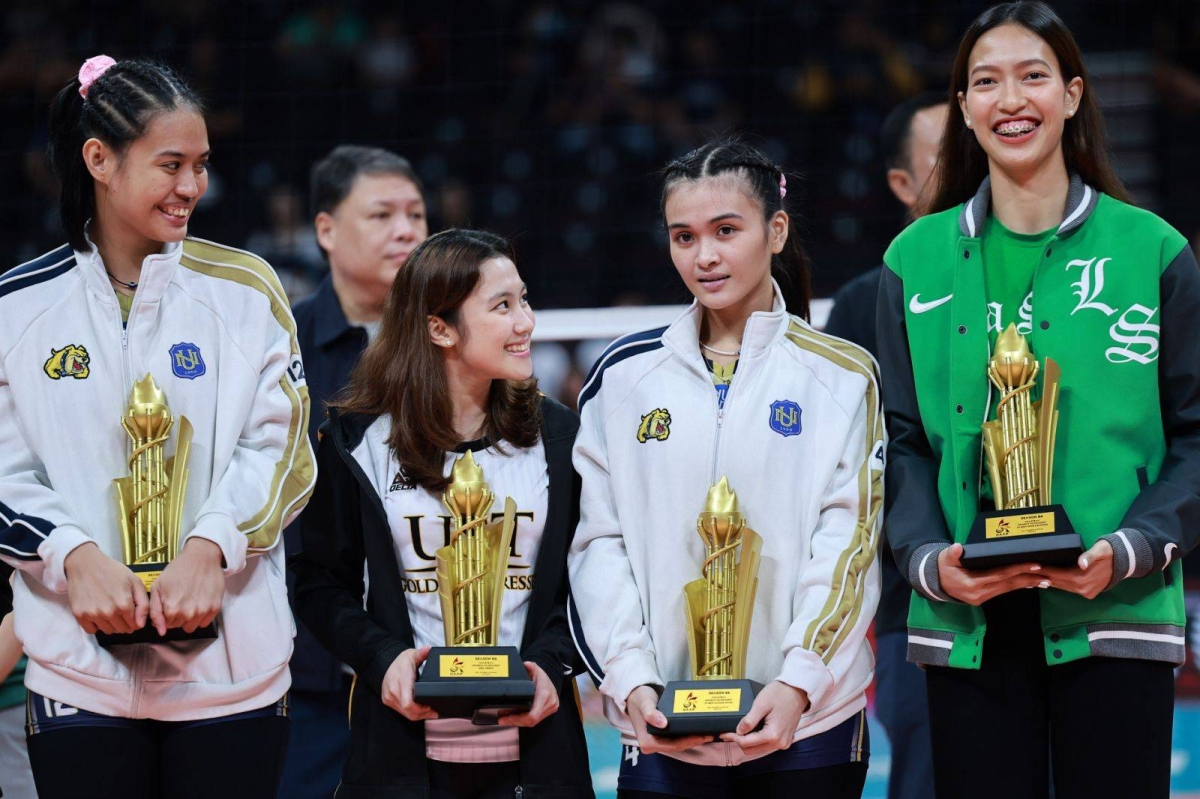 The UAAP Season 86 volleyball men's and women's individual awards are presented during the Game 2 finals at the Mall of Asia Arena in Pasay on Wednesday, May 15, 2024. PHOTOS BY RIO DELUVIO