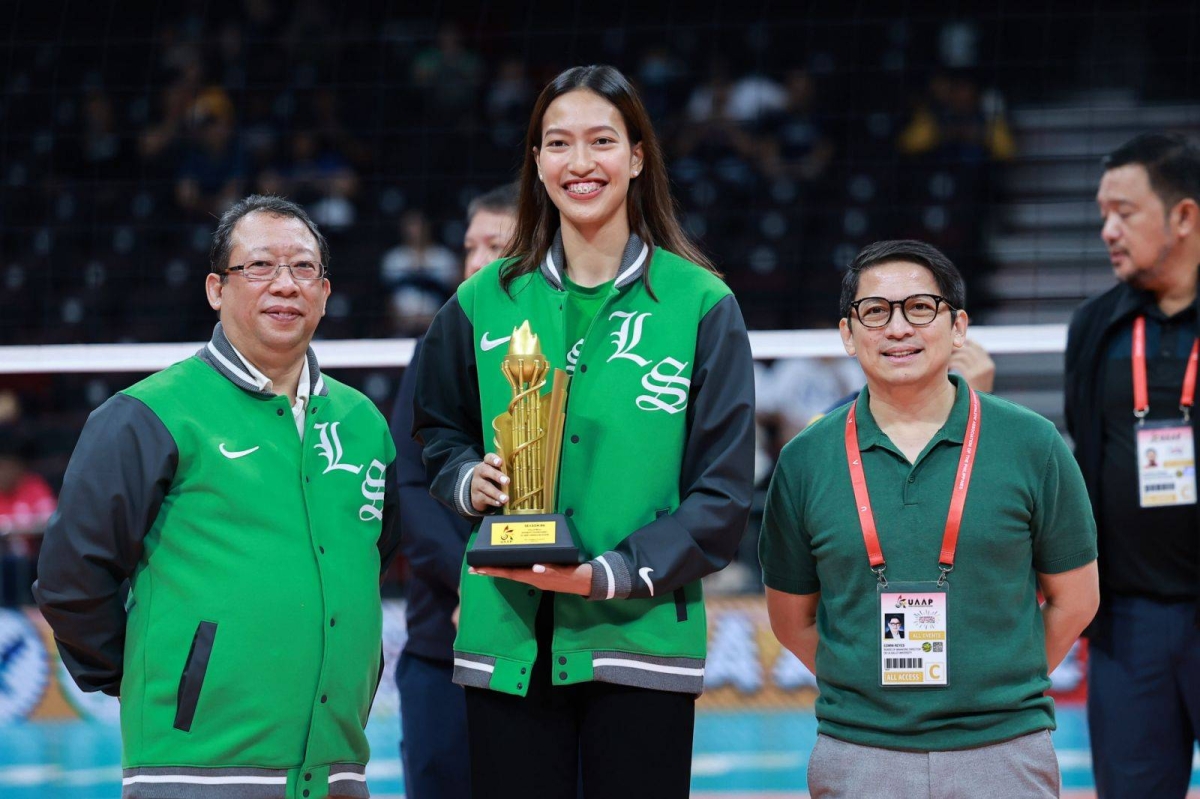 The UAAP Season 86 volleyball men's and women's individual awards are presented during the Game 2 finals at the Mall of Asia Arena in Pasay on Wednesday, May 15, 2024. PHOTOS BY RIO DELUVIO