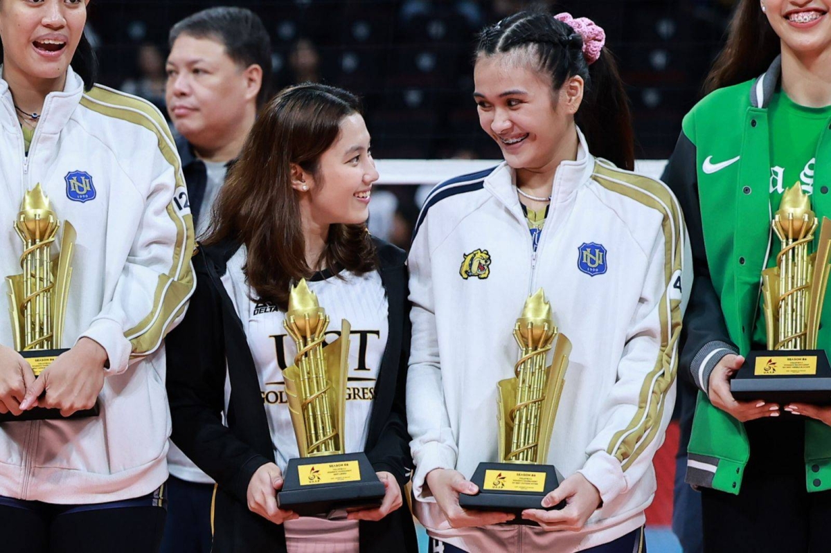 The UAAP Season 86 volleyball men's and women's individual awards are presented during the Game 2 finals at the Mall of Asia Arena in Pasay on Wednesday, May 15, 2024. PHOTOS BY RIO DELUVIO