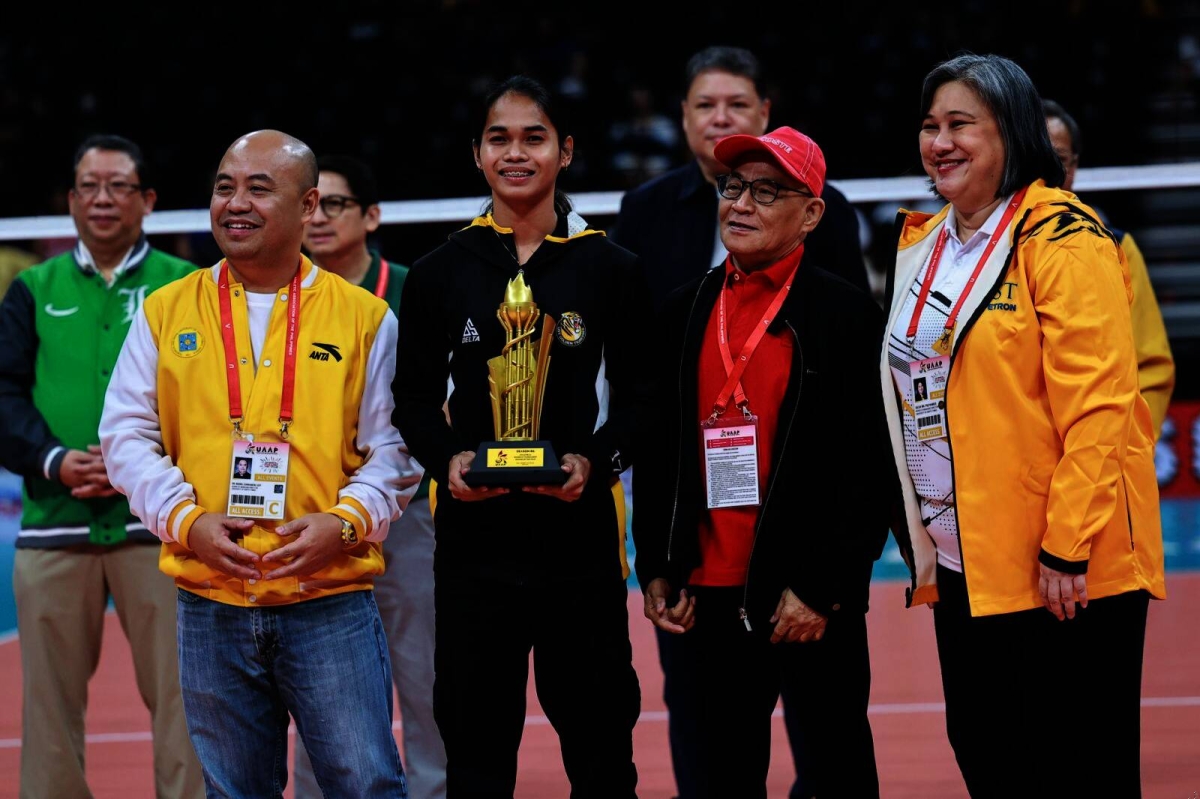 The UAAP Season 86 volleyball men's and women's individual awards are presented during the Game 2 finals at the Mall of Asia Arena in Pasay on Wednesday, May 15, 2024. PHOTOS BY RIO DELUVIO