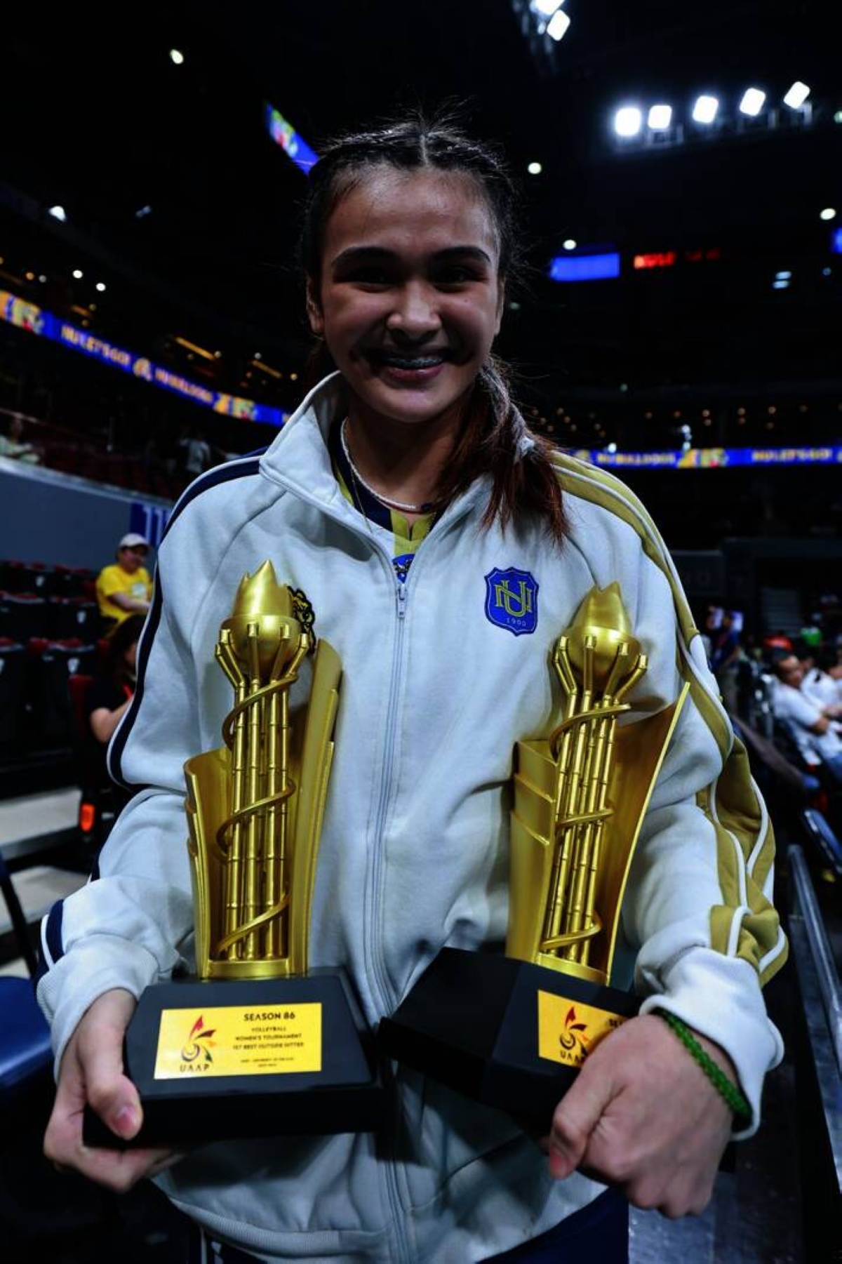 The UAAP Season 86 volleyball men's and women's individual awards are presented during the Game 2 finals at the Mall of Asia Arena in Pasay on Wednesday, May 15, 2024. PHOTOS BY RIO DELUVIO