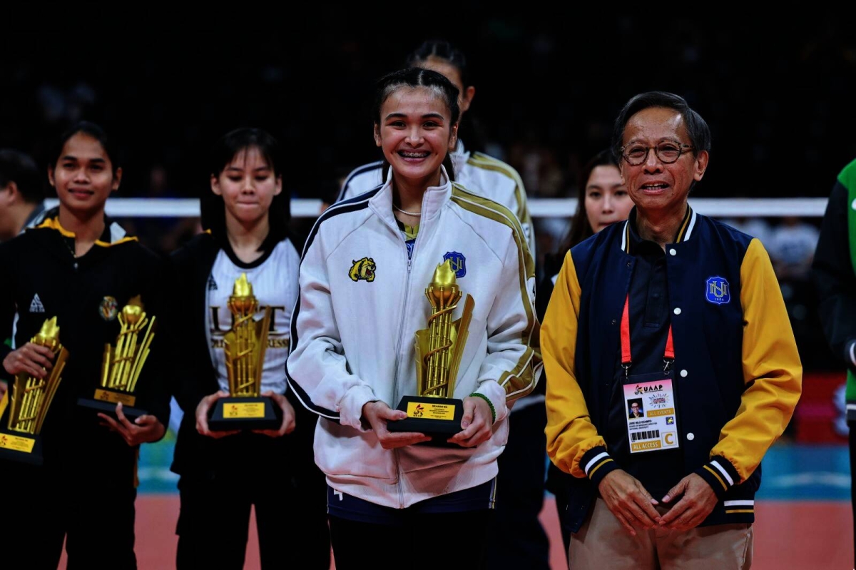 The UAAP Season 86 volleyball men's and women's individual awards are presented during the Game 2 finals at the Mall of Asia Arena in Pasay on Wednesday, May 15, 2024. PHOTOS BY RIO DELUVIO