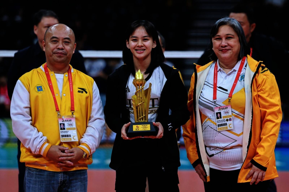 The UAAP Season 86 volleyball men's and women's individual awards are presented during the Game 2 finals at the Mall of Asia Arena in Pasay on Wednesday, May 15, 2024. PHOTOS BY RIO DELUVIO