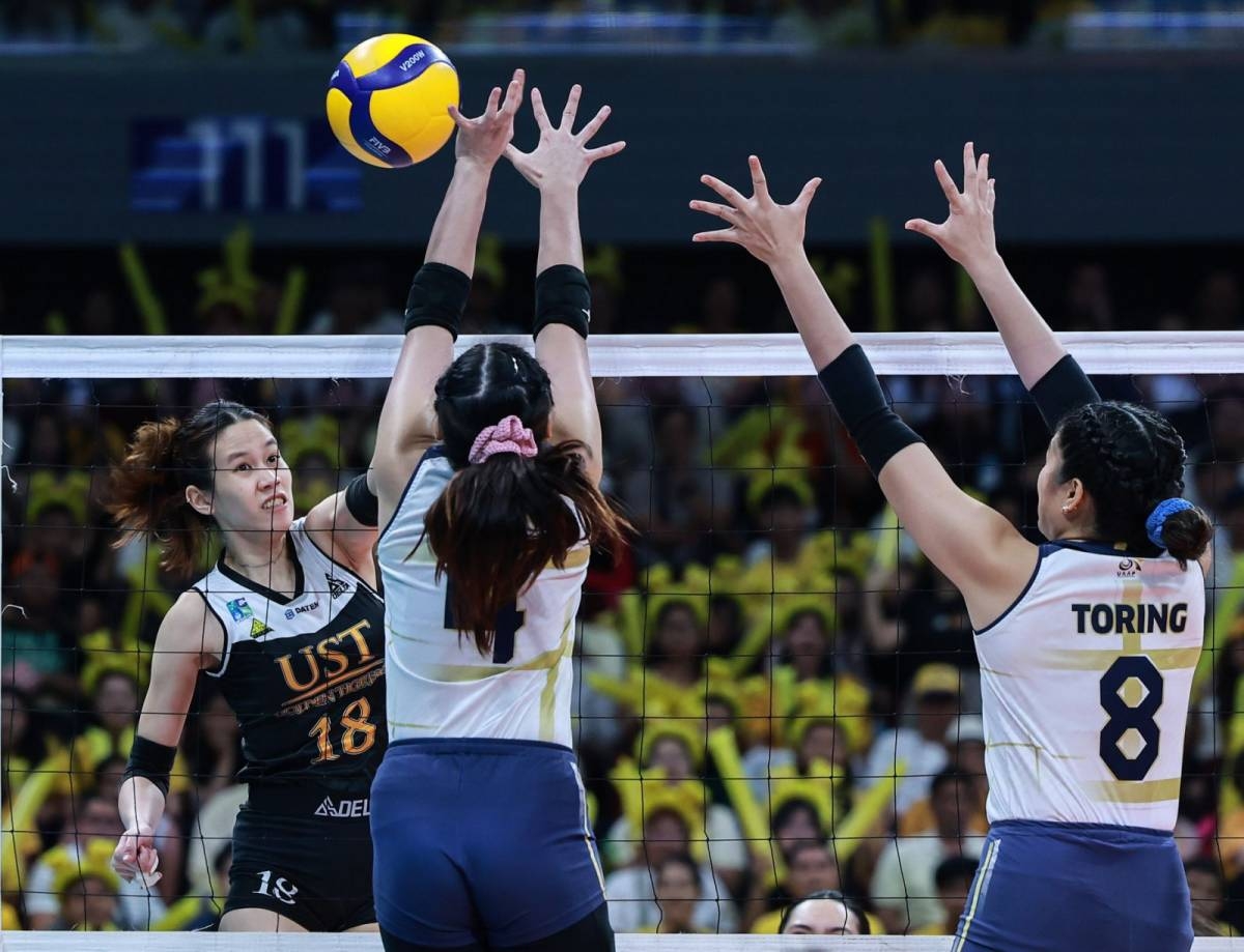 It's a double celebration for National University as its men and women's volleyball teams emerged champions in UAAP 86 at the Mall of Asia Arena on Wednesday, May 15, 2024. The Lady Bulldogs finished off the UST Golden Tigresses in four sets, 25-23, 23-25, 27-25, 25-16, in the Game 2 of the Finals while the men completed a four-peat against their foes from the same school also in four sets, 25-21, 22-25, 25-17, 25-15 in Game 2, to become the second team in the Final Four era to win four straight crowns. PHOTOS BY RIO DELUVIO
