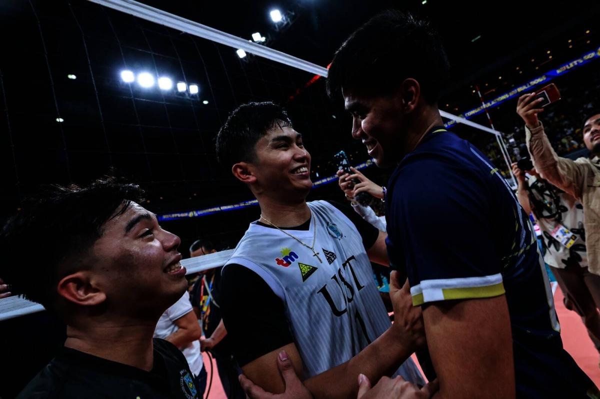 It's a double celebration for National University as its men and women's volleyball teams emerged champions in UAAP 86 at the Mall of Asia Arena on Wednesday, May 15, 2024. The Lady Bulldogs finished off the UST Golden Tigresses in four sets, 25-23, 23-25, 27-25, 25-16, in the Game 2 of the Finals while the men completed a four-peat against their foes from the same school also in four sets, 25-21, 22-25, 25-17, 25-15 in Game 2, to become the second team in the Final Four era to win four straight crowns. PHOTOS BY RIO DELUVIO
