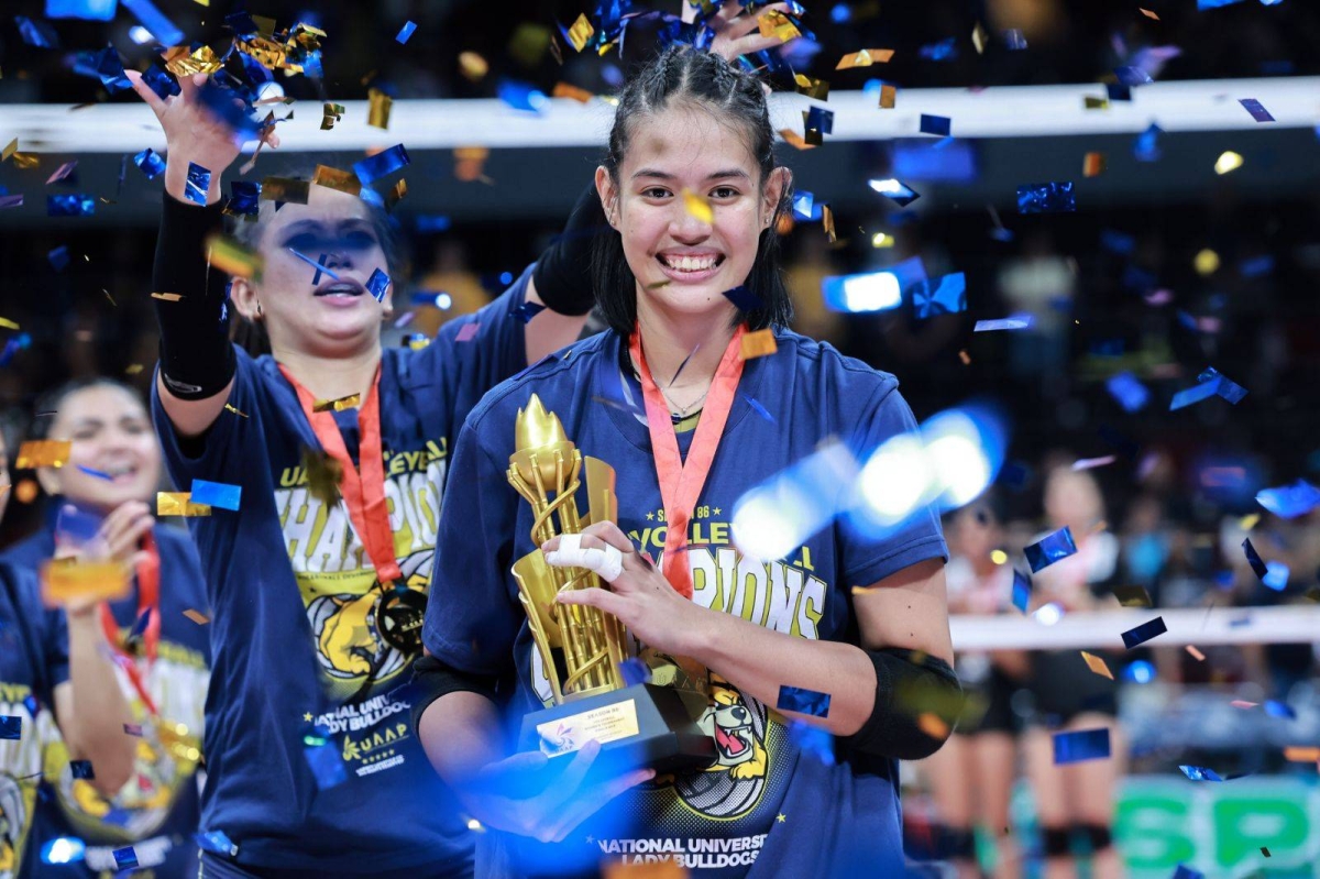 It's a double celebration for National University as its men and women's volleyball teams emerged champions in UAAP 86 at the Mall of Asia Arena on Wednesday, May 15, 2024. The Lady Bulldogs finished off the UST Golden Tigresses in four sets, 25-23, 23-25, 27-25, 25-16, in the Game 2 of the Finals while the men completed a four-peat against their foes from the same school also in four sets, 25-21, 22-25, 25-17, 25-15 in Game 2, to become the second team in the Final Four era to win four straight crowns. PHOTOS BY RIO DELUVIO
