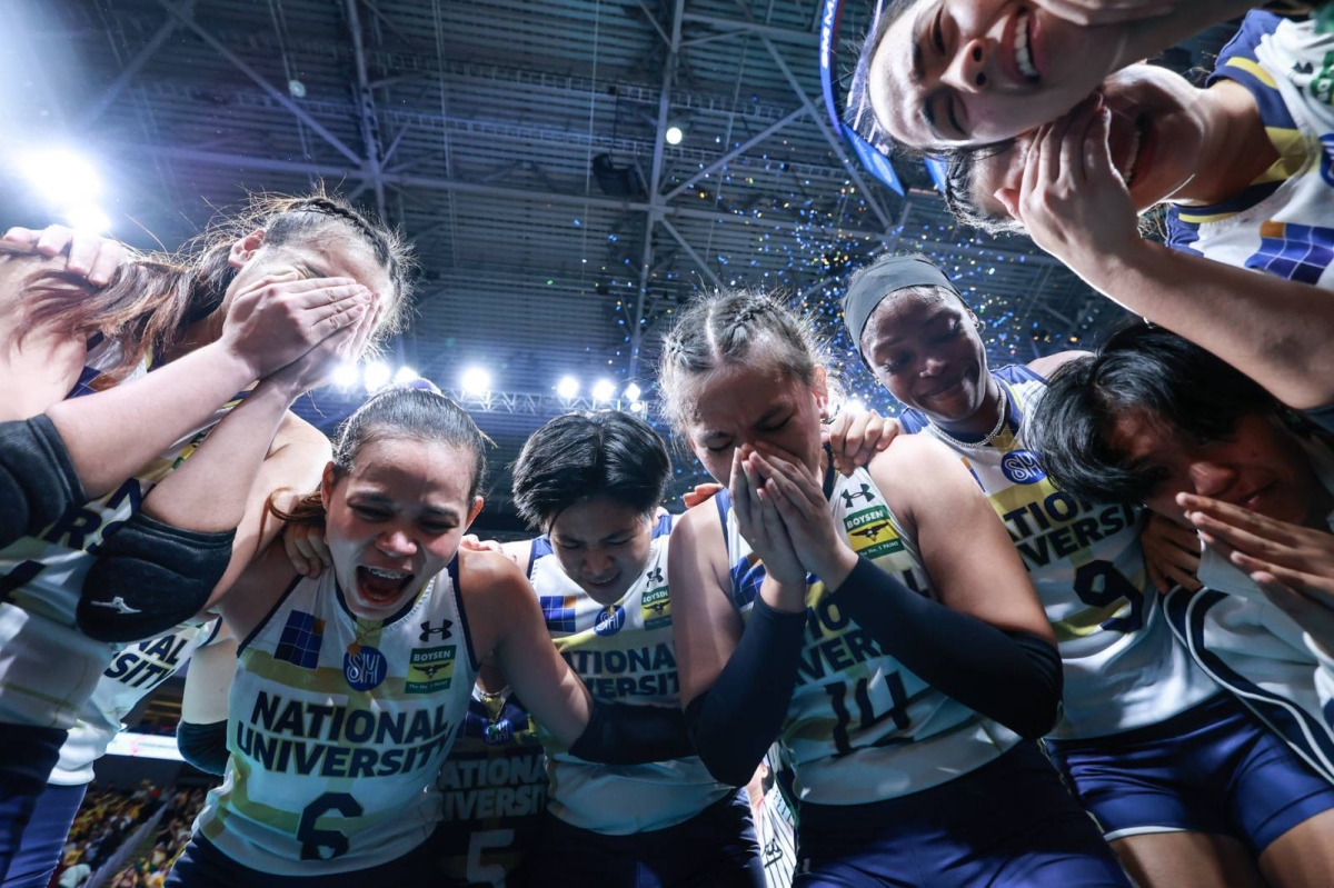 It's a double celebration for National University as its men and women's volleyball teams emerged champions in UAAP 86 at the Mall of Asia Arena on Wednesday, May 15, 2024. The Lady Bulldogs finished off the UST Golden Tigresses in four sets, 25-23, 23-25, 27-25, 25-16, in the Game 2 of the Finals while the men completed a four-peat against their foes from the same school also in four sets, 25-21, 22-25, 25-17, 25-15 in Game 2, to become the second team in the Final Four era to win four straight crowns. PHOTOS BY RIO DELUVIO
