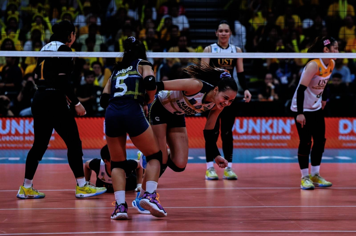 It's a double celebration for National University as its men and women's volleyball teams emerged champions in UAAP 86 at the Mall of Asia Arena on Wednesday, May 15, 2024. The Lady Bulldogs finished off the UST Golden Tigresses in four sets, 25-23, 23-25, 27-25, 25-16, in the Game 2 of the Finals while the men completed a four-peat against their foes from the same school also in four sets, 25-21, 22-25, 25-17, 25-15 in Game 2, to become the second team in the Final Four era to win four straight crowns. PHOTOS BY RIO DELUVIO
